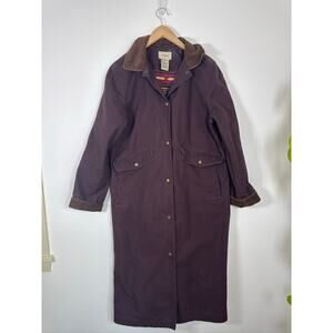 L.L.Bean VINTAGE RARE Chore Barn Maxi Coat in Purple Size XSP